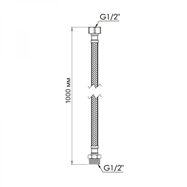 Шланг для води Thermo Alliance Standart 100 см NYLON 1/2
