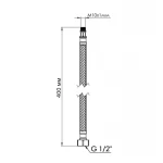 Шланг для подключения смесителя Thermo Alliance Standart (пара) 40 см NYLON M10x1/2