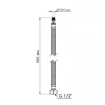 Шланг для подключения смесителя Thermo Alliance Standart (пара) 50 см NYLON M10x1/2
