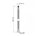 Шланг для подключения смесителя Thermo Alliance Standart (пара) 60 см NYLON M10x1/2