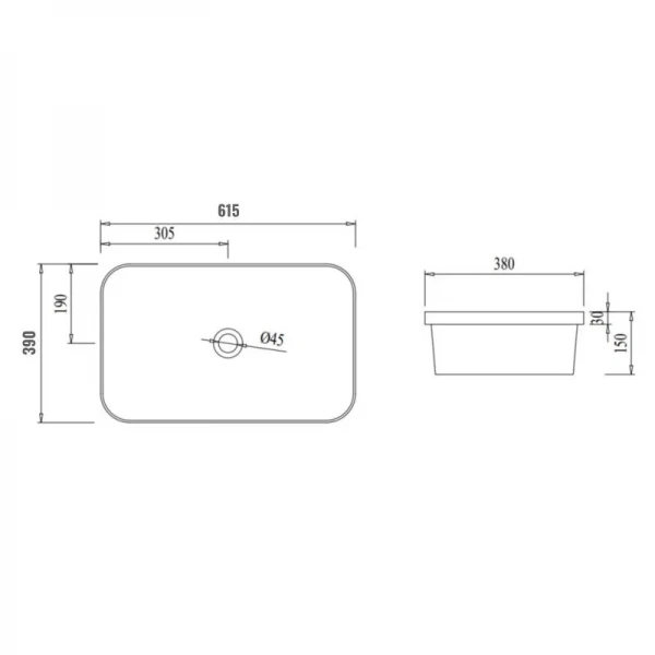 Раковина Qtap Scorpio 615х390х150 White QT1411K491WN