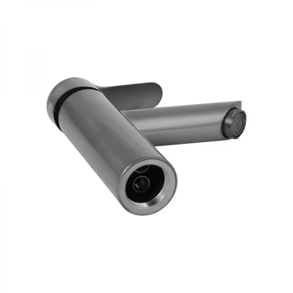 Смеситель для раковины Brinex Pure 001F низкий  Graphite BRIPUR001FGRP