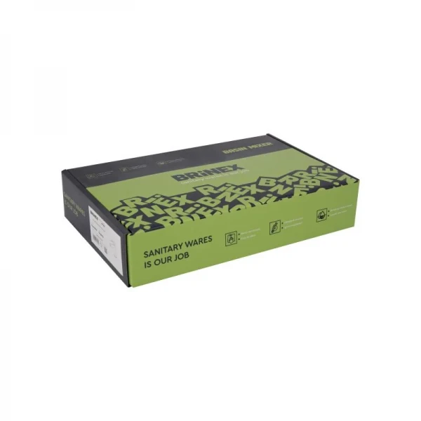 Смеситель для раковины Brinex Pure 001F низкий  Nickel BRIPUR001FNKL