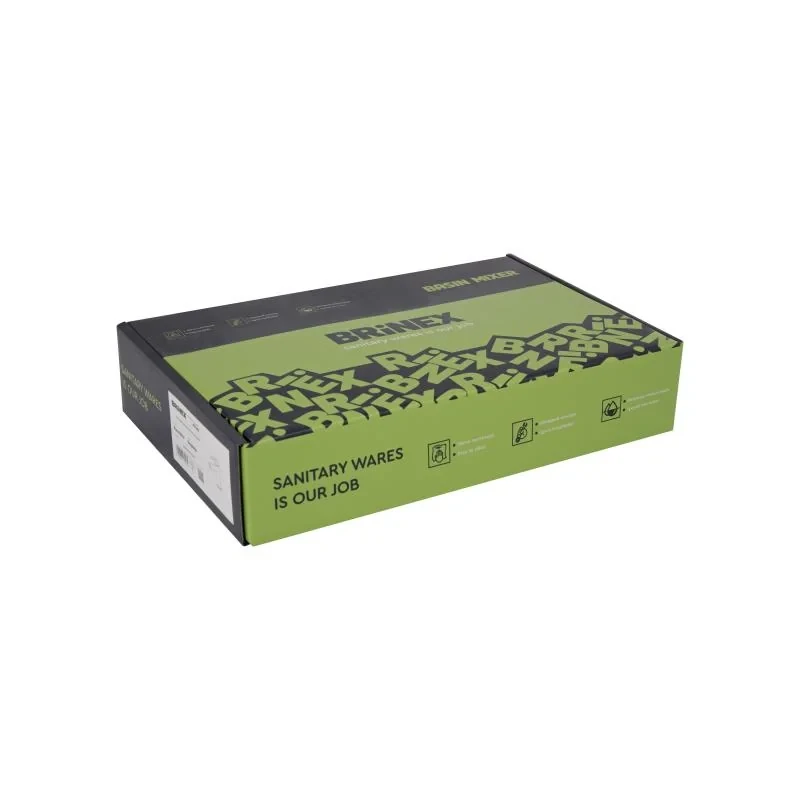 Смеситель для раковины Brinex Pure 001F низкий  Nickel BRIPUR001FNKL