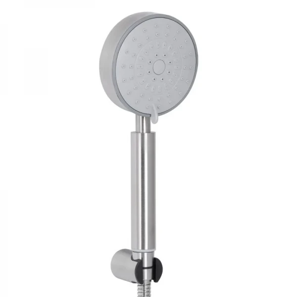 Смеситель для ванны Brinex Pure 005 с длинным поворотным изливом (с душевым гарнитуром) Nickel BRIPUR005NKL