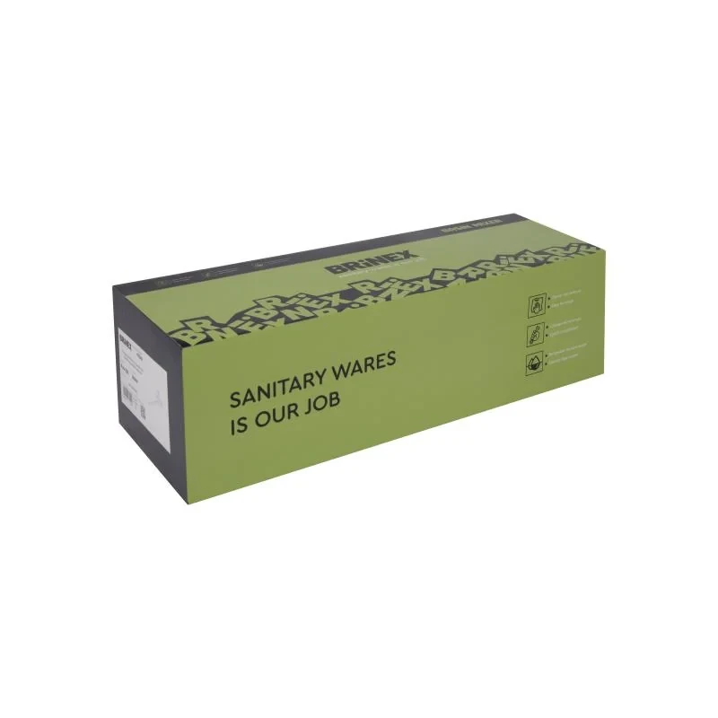 Смеситель для ванны Brinex Pure 005 с длинным поворотным изливом (с душевым гарнитуром) Nickel BRIPUR005NKL
