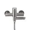 Смеситель для ванны Brinex Pure 006 с поворотным изливом (с душевым гарнитуром) Nickel BRIPUR006NKL
