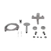 Смеситель для ванны Brinex Pure 006 с поворотным изливом (с душевым гарнитуром) Nickel BRIPUR006NKL
