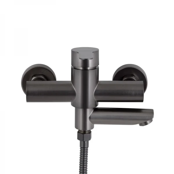 Смеситель для ванны Brinex Pure 006 с поворотным изливом (с душевым гарнитуром) Graphite BRIPUR006GRP