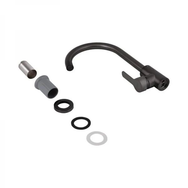 Смеситель для кухни U-образный Brinex Pure 015F U-образный  Graphite BRIPUR015FGRP