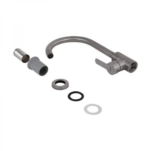 Смеситель для кухни U-образный Brinex Pure 015F U-образный  Nickel BRIPUR015FNKL