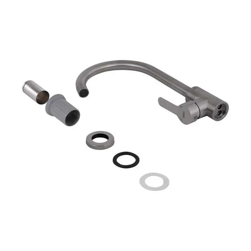 Змішувач для кухні U-образний Brinex Pure 015F U-образний  Nickel BRIPUR015FNKL
