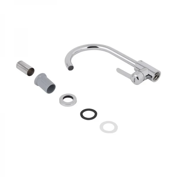 Смеситель для кухни U-образный Brinex Pure 015F U-образный  Chrome BRIPUR015FCRM