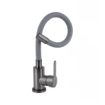 Смеситель для кухни Brinex Pure 015F3 с гибким изливом   Graphite/Grey BRIPUR015F3GRG