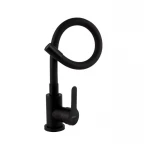Смеситель для кухни Brinex Pure 015F3 с гибким изливом   Black Matt BRIPUR015F3BLM