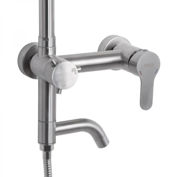 Душевая система универсальная Brinex Pure 1030 на 3 потребителя  Nickel BRIPUR1030NKL