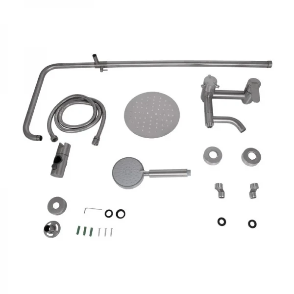 Душевая система универсальная Brinex Pure 1030 на 3 потребителя  Nickel BRIPUR1030NKL