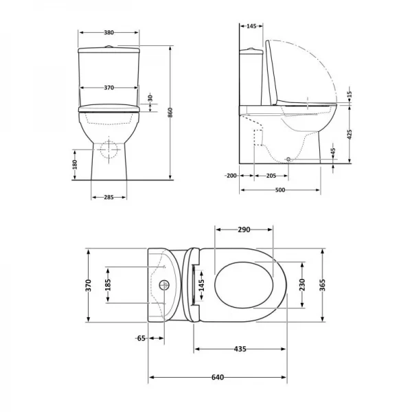 Унітаз підлоговий Qtap Swan Ultra Quiet з сидінням Soft-close 640x360x835 мм QT16222182TW White