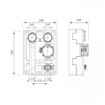 Насосная группа Icma с ручной регулировкой и термостатическим смесителем левое подключение 1 1/2