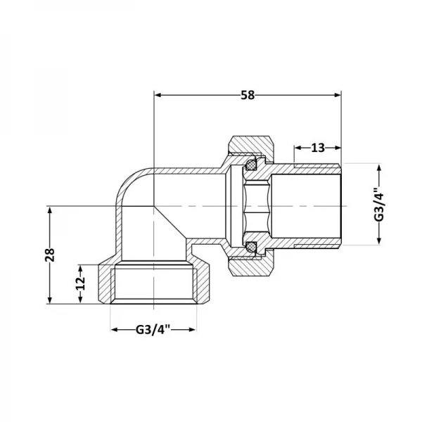 Сгон-американка Thermo Alliance Standart 3/4