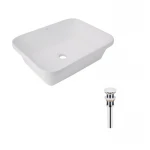 Комплект Qtap Scorpio: Раковина врізна прямокутна 510х390х145 мм White + Донний клапан PU02