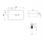 Комплект Qtap Scorpio: Раковина врізна прамокутна 615х390х150 мм White + Донний клапан PU02