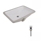 Комплект Qtap Stork: Раковина врезная прямоугольная 535x365x190 мм White + Донный клапан PU02O