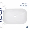 Комплект Qtap Robin: Раковина накладная прямоугольная 600x390x150 мм White + Донный клапан PU02