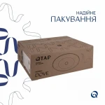 Комплект Qtap Dove: Раковина накладная овальная 415x340x140 мм White + Донный клапан PU02