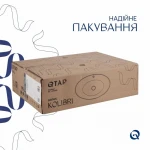 Комплект Qtap Kolibri: Раковина накладная овальная 500x360x140 мм White + Донный клапан PU02