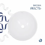Комплект Qtap Owl: Раковина накладная круглая 400х400х155 мм White + Донный клапан PU02