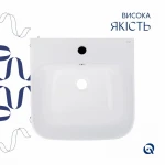 Комплект Qtap Crow: Раковина напольная моноблок 445x420x840 мм White + Донный клапан PU02O