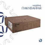 Комплект Qtap Nando LT: Раковина подвесная прямоугольная 500х420х130 мм Matt Black + Донный клапан PU03O