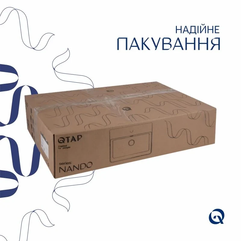 Комплект Qtap Nando LT: Раковина подвесная прямоугольная 610х420х140 мм White + Донный клапан PU02O