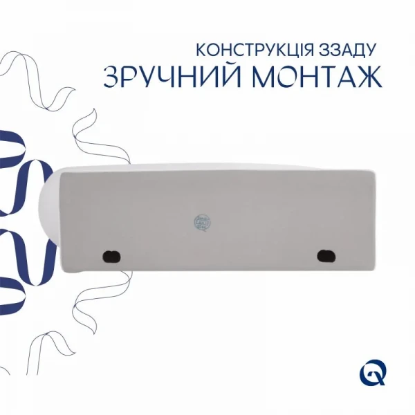 Комплект Qtap Leo: Раковина подвесная овальная левая 430x285x160 мм White + Донный клапан PU02O