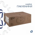 Комплект Qtap Leo: Раковина подвесная овальная правая 430x285x160 мм White + Донный клапан PU02O