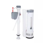 Qtap HY4(Kolibri) комплект арматури для бачка унітаза-моноблок з подвійною круглою кнопкою змиву та клапаном нижньої подачі води, 3/6L CHR