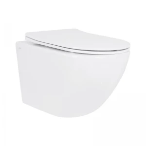 Унітаз підвісний Qtap Jay безобідковий з сідінням Soft-close QT07335175W