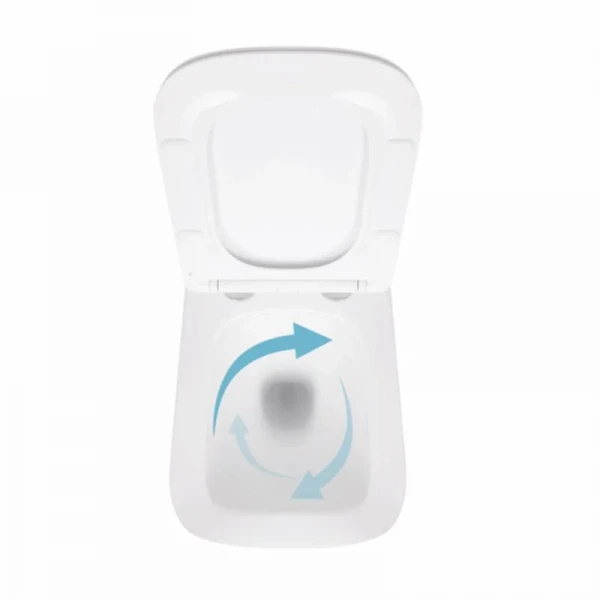 Унітаз підвісний Qtap Crow безобідковий з сідінням Soft-close QT05335170W