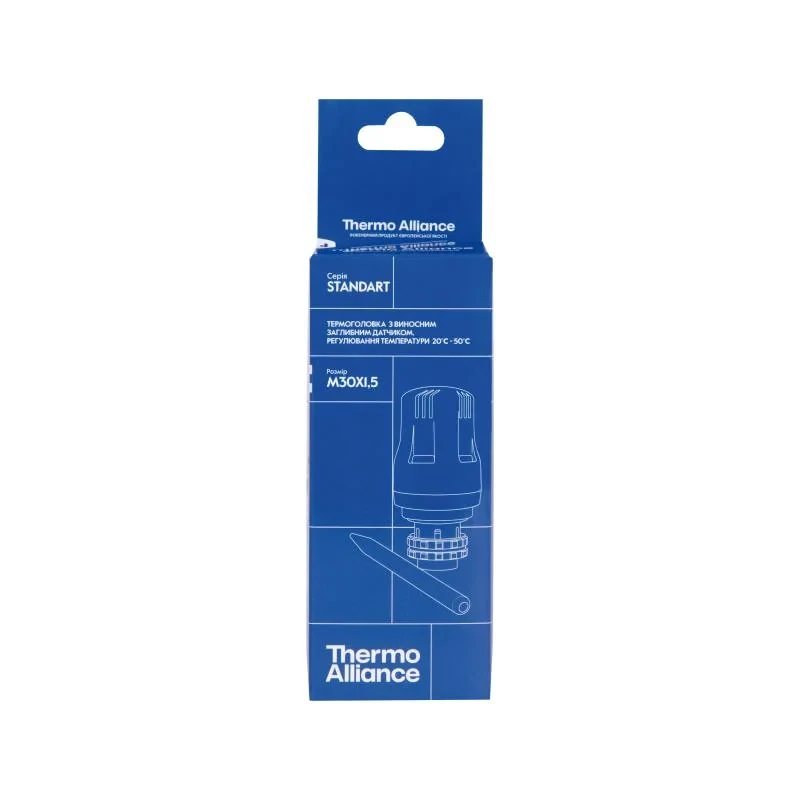 Термоголовка Thermo Alliance Standart М30х1,5 (20-50℃) з виносним датчиком TAS34150
