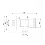 Кран кутовий Thermo Alliance Standart 1/2