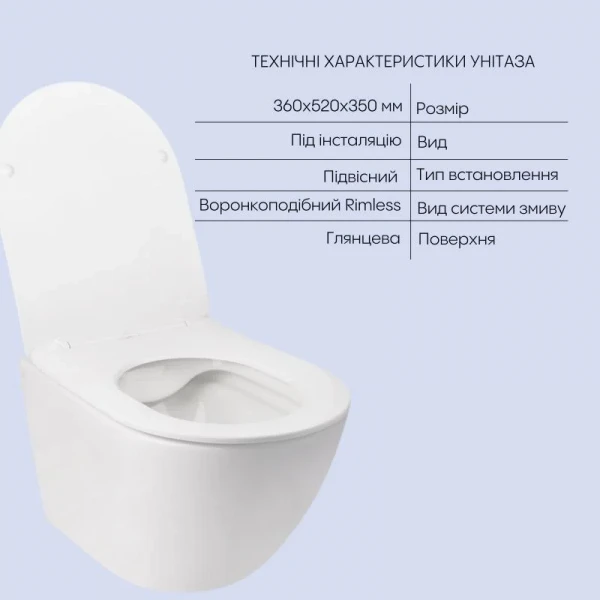 Комплект Qtap Jay 2 в 1: унитаз подвесной Rimless + биде подвесное