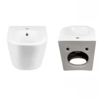 Комплект Qtap Jay 2 в 1: унитаз подвесной Rimless + биде подвесное