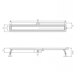 Корпус линейного трапа из нержавеющей стали Taurus 600 с сухим затвором Qtap