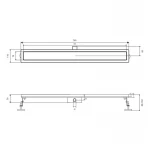 Корпус линейного трапа из нержавеющей стали Taurus 700 с сухим затвором Qtap