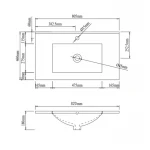 Раковина Qtap Albatross  820х460х180 White QT01113080CW1