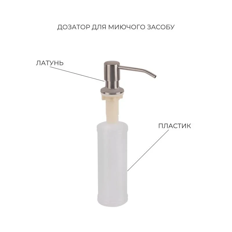 Комплект Lidz Handmade H6350R Мойка для кухни интегрированная крыло справа Brushed в комплекте с дозатором + Lidz K01G Корзина для кухонной мойки