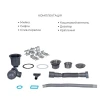 Комплект Lidz Handmade H7849R Мойка для кухни интегрированная крыло справа Brushed в комплекте с дозатором + Lidz K01G Корзина для кухонной мойки