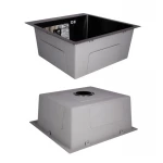 Комплект Lidz Handmade H5050B Мийка для кухні інтегрована BlackPVD у комплекті з дозатором + Lidz K01B Корзина для кухонної мийки