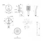 Комплект для душа Qtap Olsava Chrome: Смеситель QTOS6212107ODC + Лейки (QTRUC125CRM45952,QTHLA107CRM45948) + Шланг QTHADPVC200C + QTCRMBH030